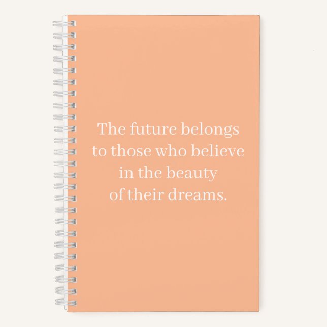 Inspirational Quote for School Spiral Notebook (Front)