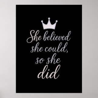 Inspirational Quote for Women Poster