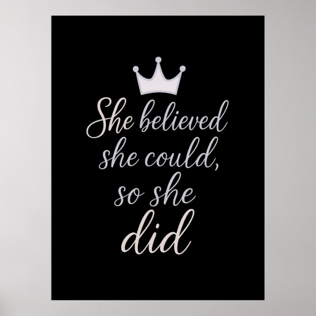 Inspirational Quote for Women Poster (Front)