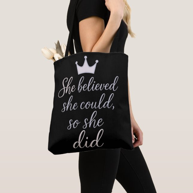 Inspirational Quote for Women Tote Bag (Close Up)