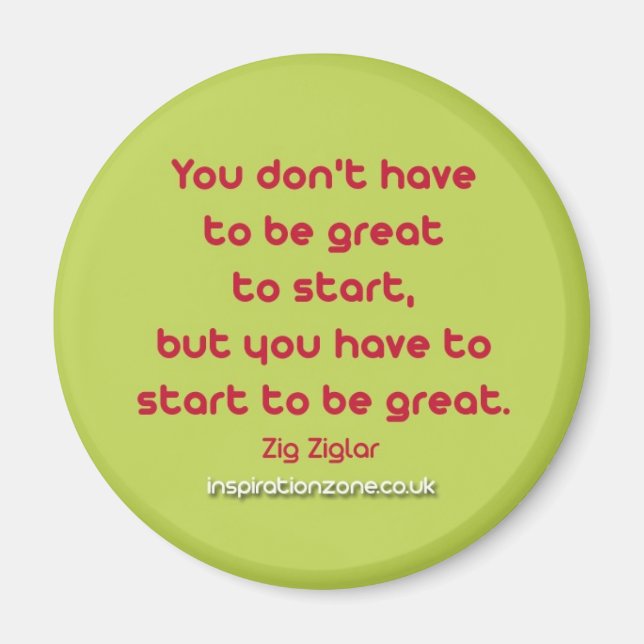 Inspirational Quote Fridge Magnet (Front)