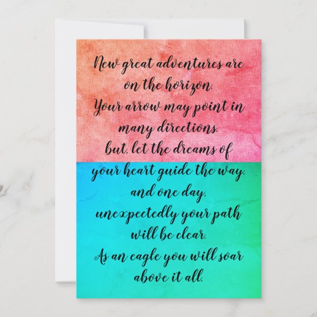 Inspirational quote graduation cards (Front)
