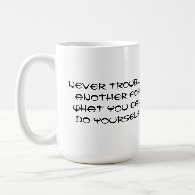 Inspirational quote graphic  coffee mug (Left)