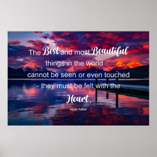 Inspirational Quote: Helen Keller Poster