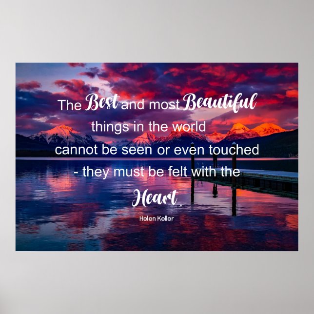 Inspirational Quote: Helen Keller  Poster (Front)