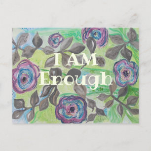Inspirational Quote I AM ENOUGH Affirmation Card