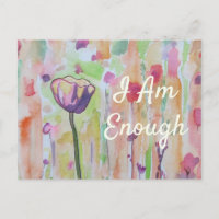 Inspirational Quote I AM ENOUGH Affirmation Card