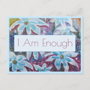 Inspirational Quote I AM ENOUGH Affirmation Card