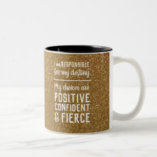 Inspirational Quote I Am Statements Motivational   Two-Tone Coffee Mug