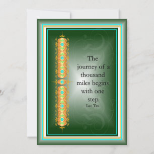 Inspirational quote in elegant decorative design invitation
