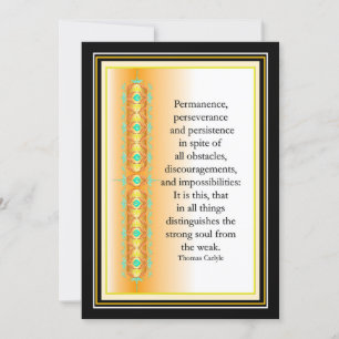 Inspirational quote in elegant decorative design invitation