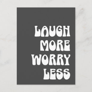 Inspirational Quote in Retro Typography in Black Postcard