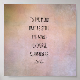 inspirational quote Lao Tzu distressed warm tones  Poster