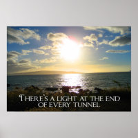 Inspirational Quote Light at the End of the Tunnel