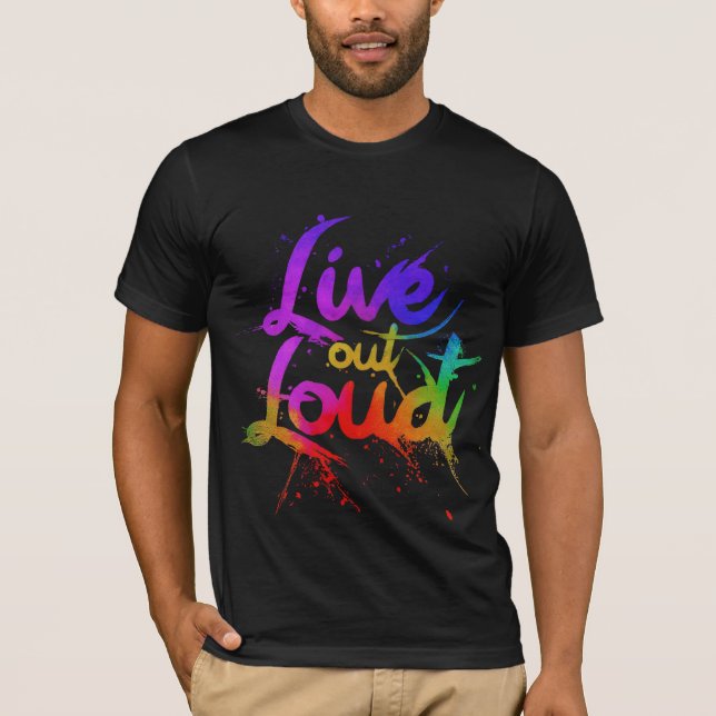 Inspirational Quote (Live Out Loud)design for boys T-Shirt (Front)