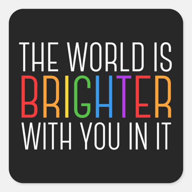 Inspirational Quote Mental Health Encouragement Square Sticker (Front)