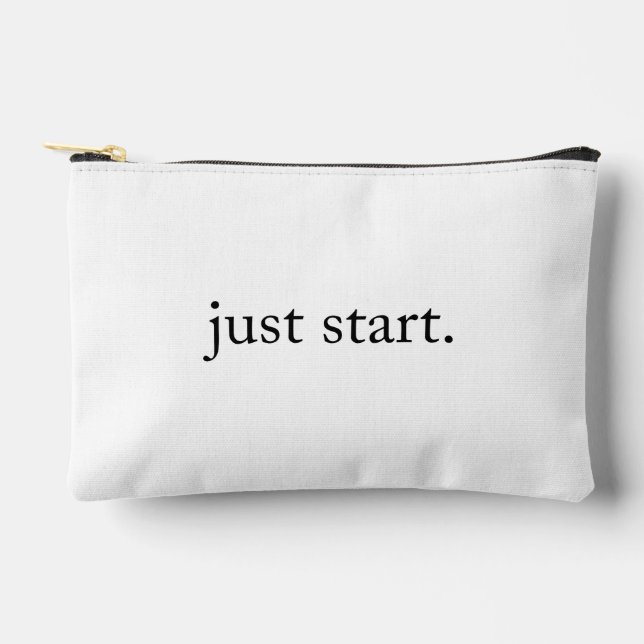 Inspirational Quote Minimalist Accessory Pouch (Front)