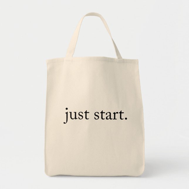 Inspirational Quote Minimalist Tote Bag (Front)
