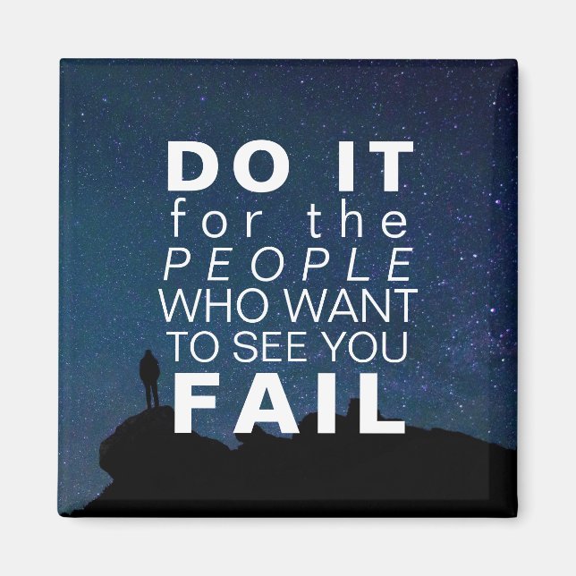 Inspirational Quote Motivational Success Stars Magnet (Front)