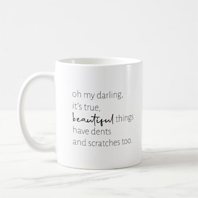 Inspirational Quote Mug | Black and White  (Left)