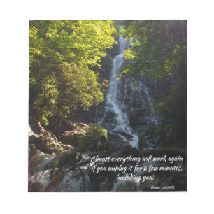 inspirational quote - nature photo - notepad