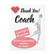 Inspirational Quote Netball Coach Thank You