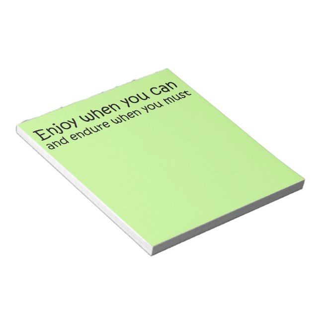 Inspirational quote notepad gift memo pad gifts (Angled)