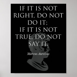 Inspirational Quote Of Philosopher Marcus Aurelius Poster