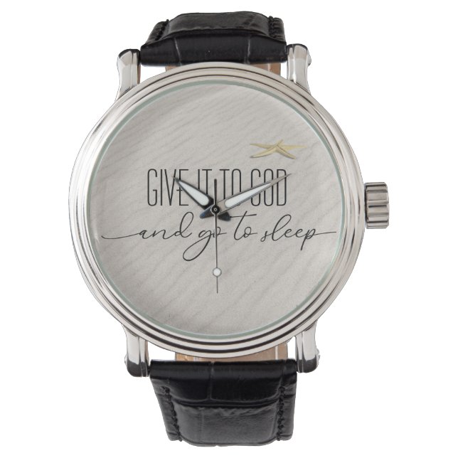 Inspirational Quote On Beach Sand Watch (Front)
