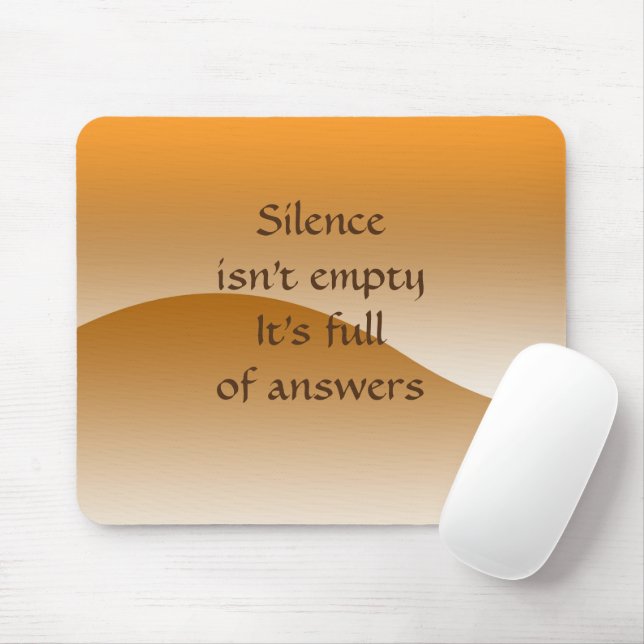Inspirational Quote  on Brown Waves Personaliz Mouse Pad (With Mouse)