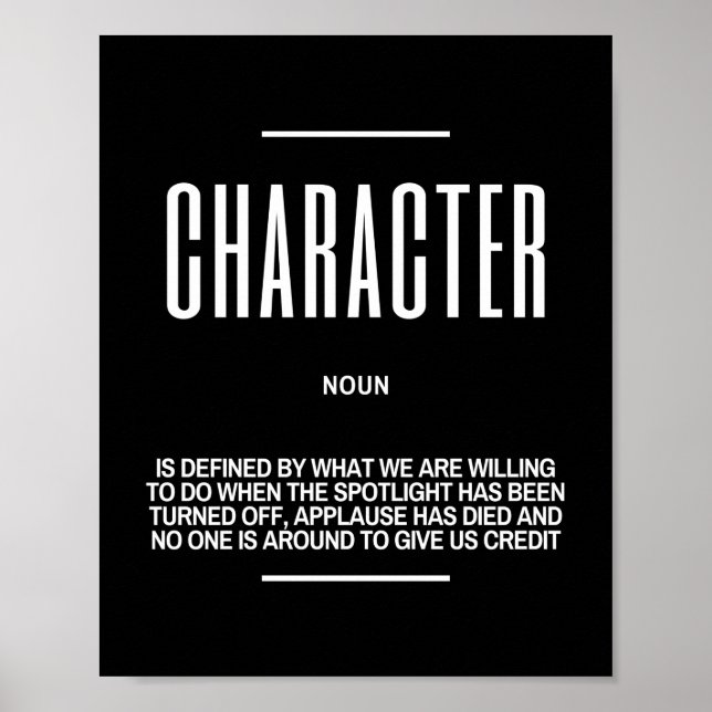 Inspirational Quote On Character Poster (Front)