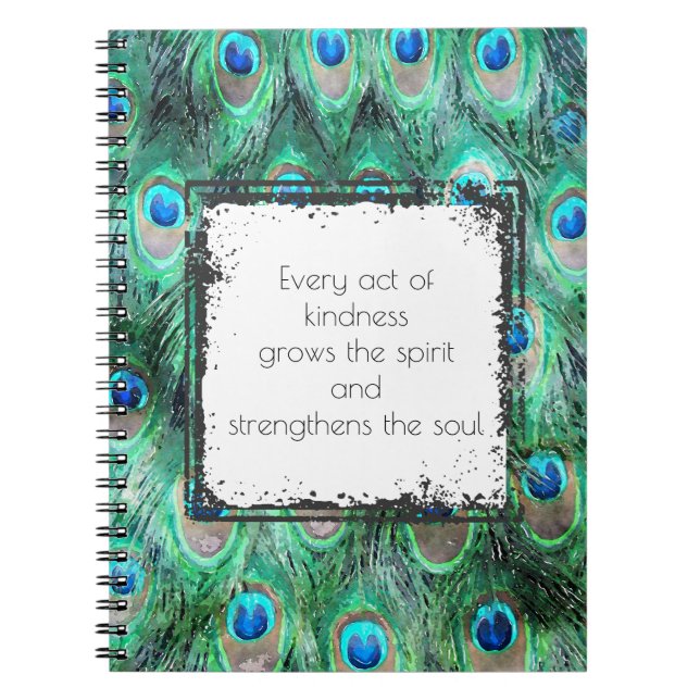 Inspirational Quote On Kindness Spirit And Soul Notebook (Front)