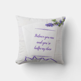 Inspirational Quote on Stationery with Wood Cushion