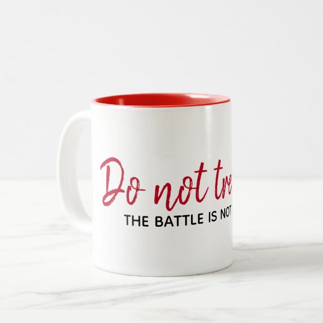 Inspirational Quote On White Two-Tone Coffee Mug (Front Left)