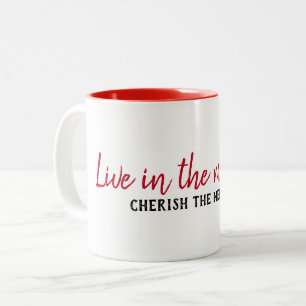 Inspirational Quote On White  Two-Tone Coffee Mug