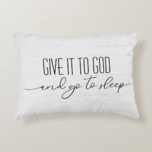 Inspirational Quote On Whitewashed Wood Decorative Cushion