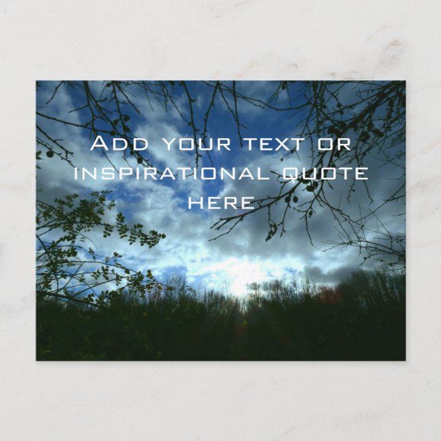 Inspirational quote or text - Sky Postcard (Front)