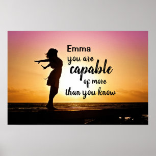 Inspirational Quote Personalised Name Capable Poster