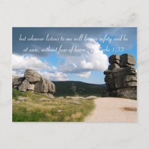 Inspirational Quote Photo Mountains Postcard