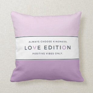 Inspirational Quote Pillow, Pink, Purple, Love Cushion