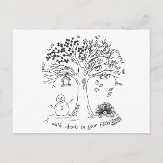 Inspirational quote postcard