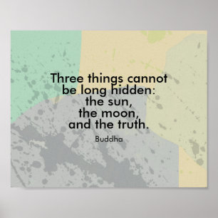 inspirational quote  poster Buddha on truth text