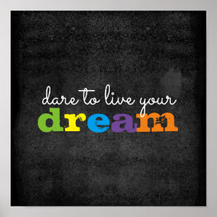 inspirational quote poster dare to dream wall art
