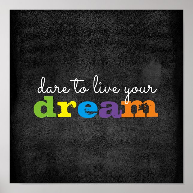 inspirational quote poster dare to dream wall art (Front)