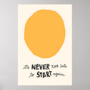 Inspirational Quote Poster Minimalist Sunrise