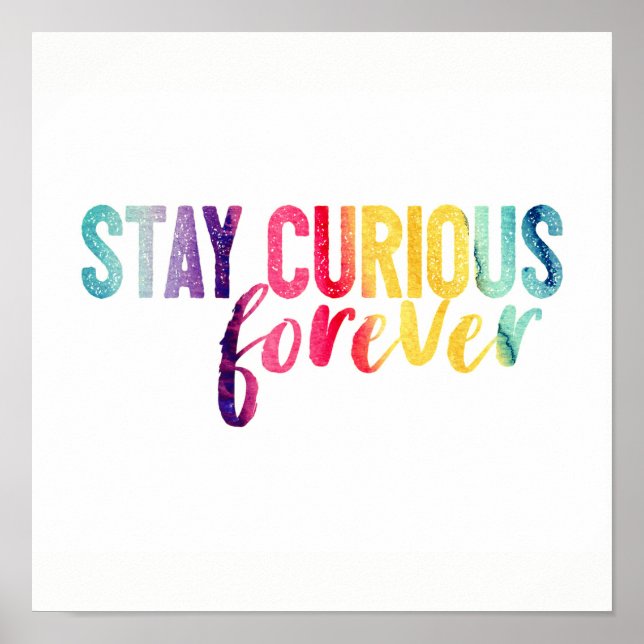 inspirational quote poster rainbow colours (Front)