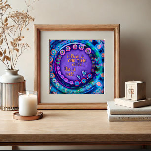 Inspirational Quote Purple Modern School Poster