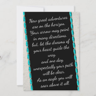 Inspirational quote Santa Fe graduation cards