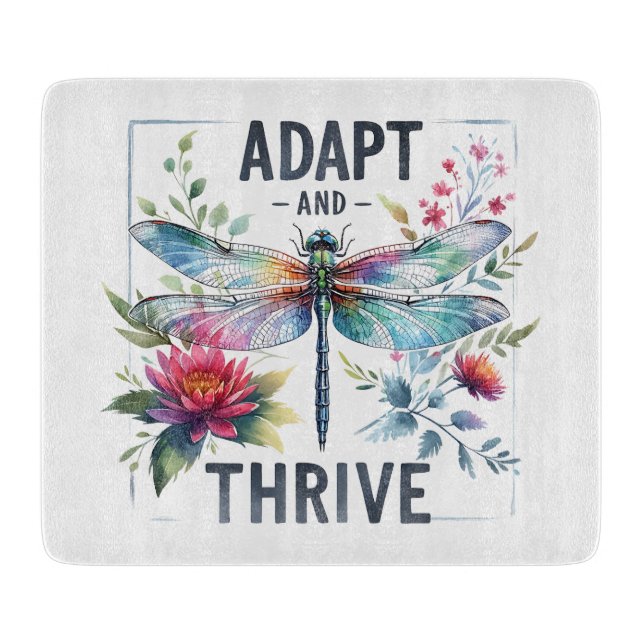Inspirational Quote/Sayings/Dragonfly Cutting Board (Front)
