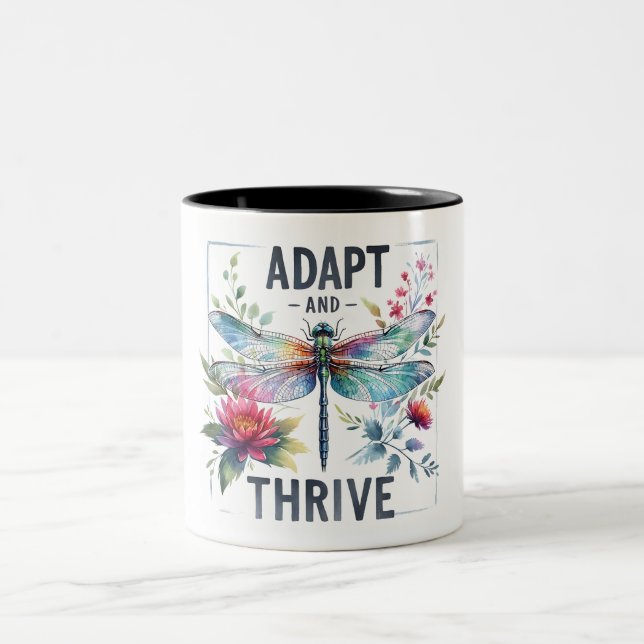 Inspirational Quote/Sayings/Dragonfly Two-Tone Coffee Mug (Center)